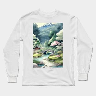 Japanese landscape Long Sleeve T-Shirt